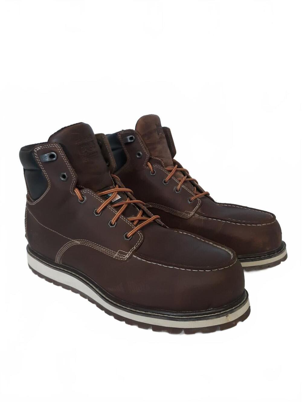 Timberland PRO Irvine Wedge 6" Men's Safety Boots Size 12 W Brown Alloy Toe